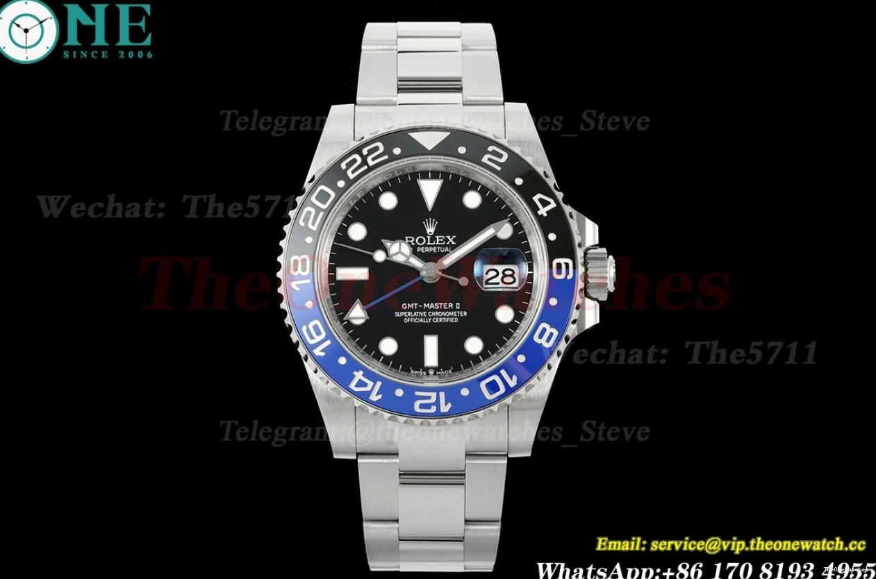 THBF Black 126710 40mm Master Batman Oys Dial GMT SH3285 SS SS II 0104